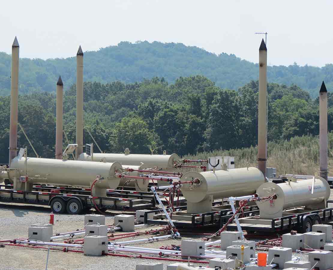 Indirect heater trailer mounted