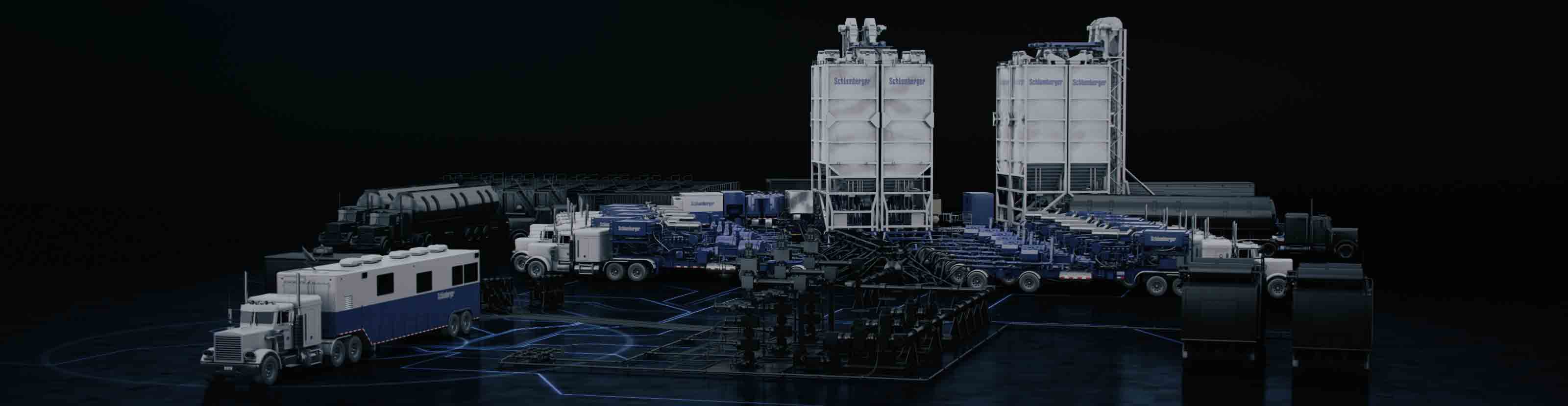 Render of the StimCommander fleet with a digital ground overlay