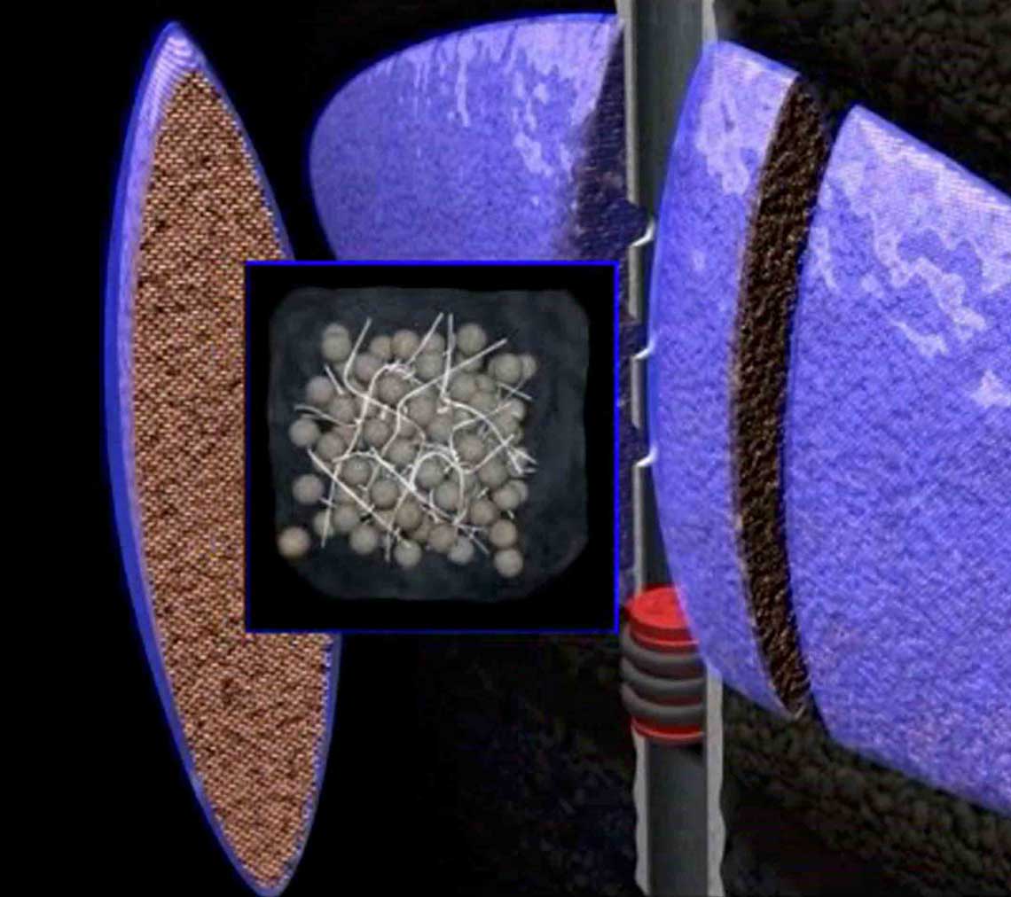 Fiber-based mechanical support for proppant pack.