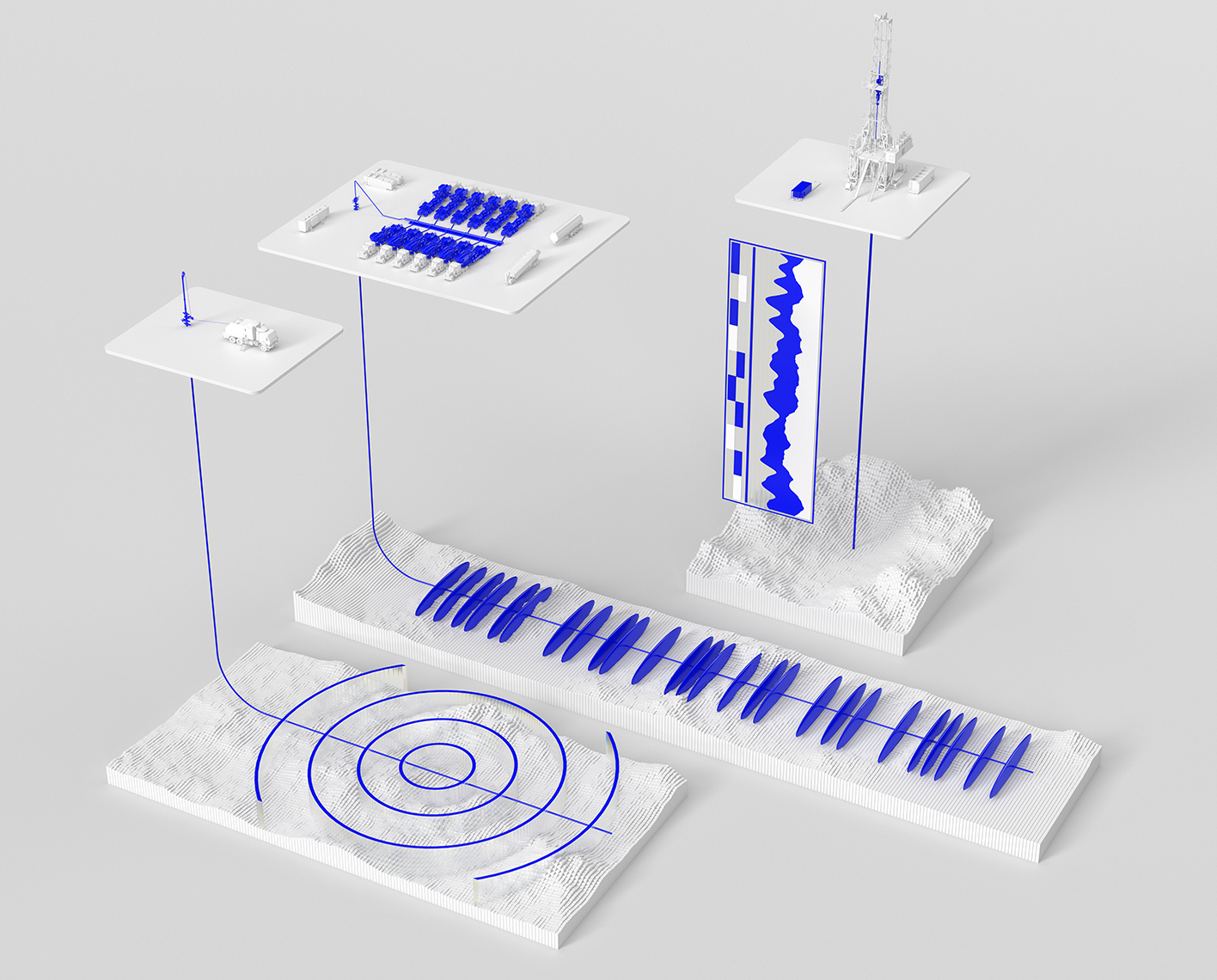 3D representation of an Intelligent Stimulation work site.