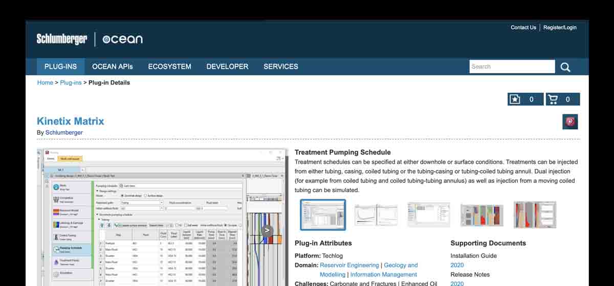 Image of Kinetix Matrix software accessible via Ocean framework