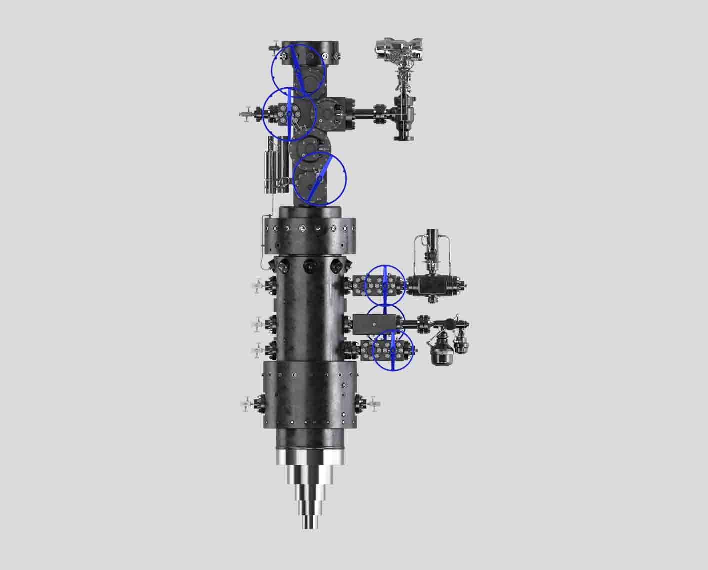 3D render of a wellhead