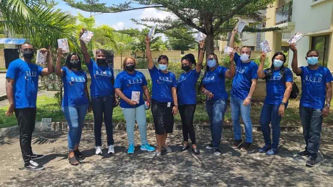 Volunteers in Nigeria for the Schlumberger Excellence in Education Development (SEED) program.