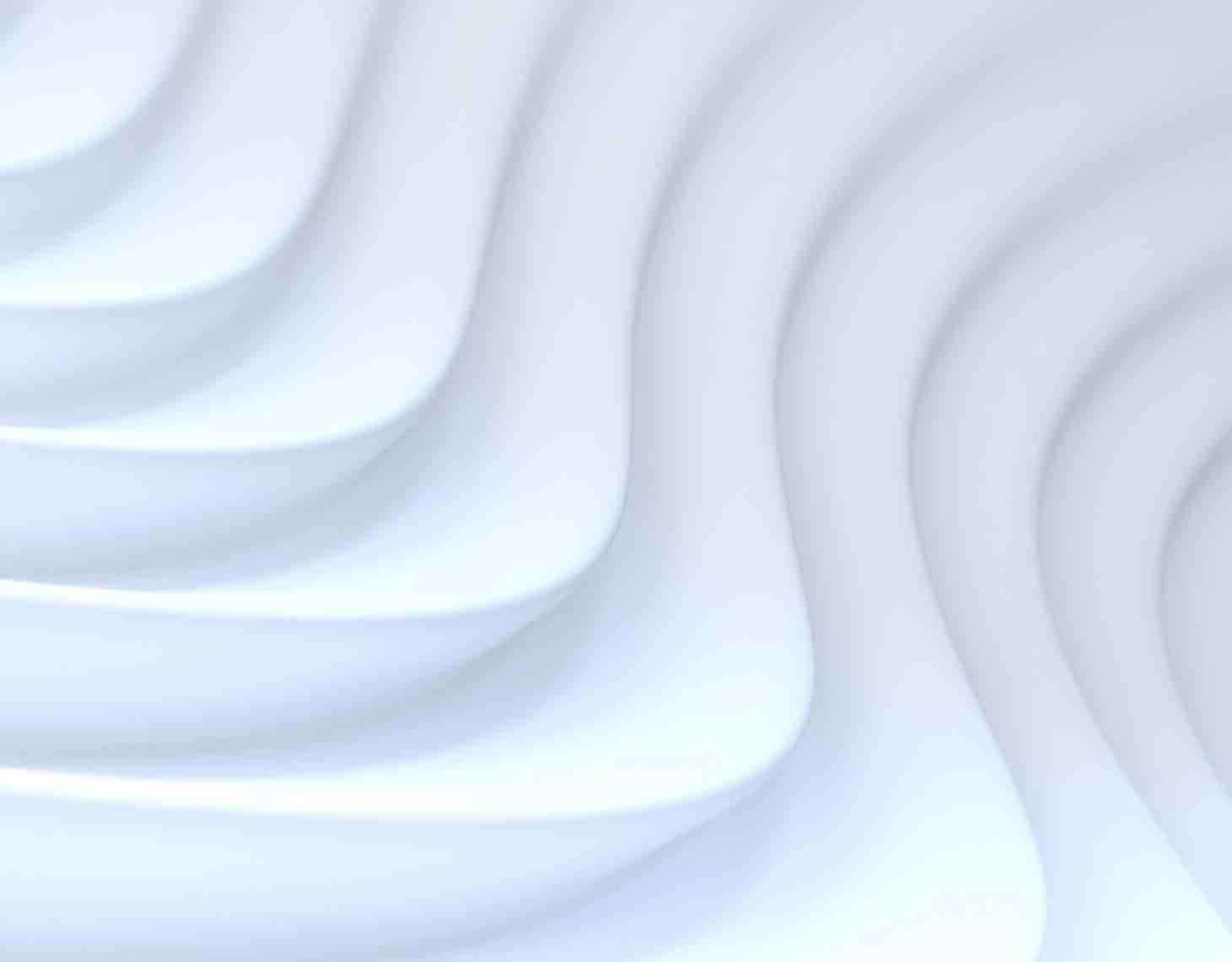 Abstract image of white 3D wave shapes