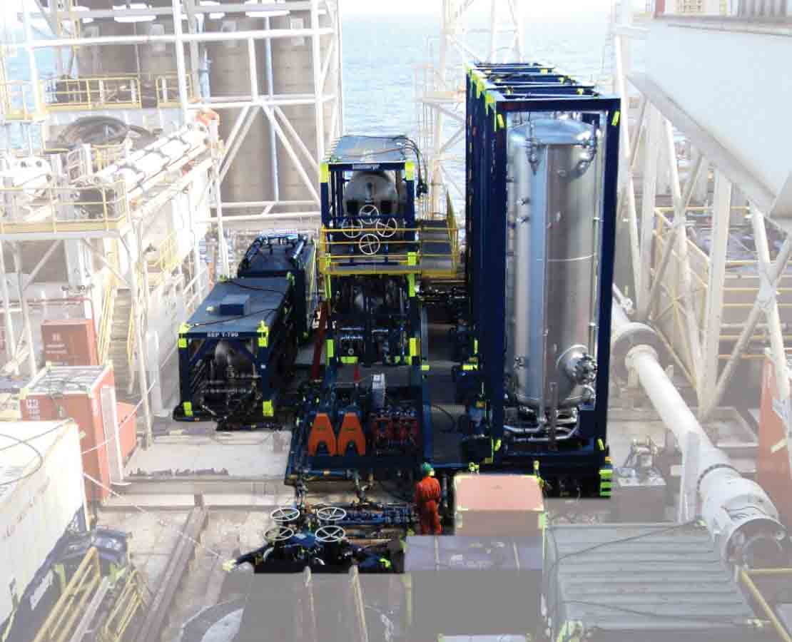 Modular compact well test system footprint