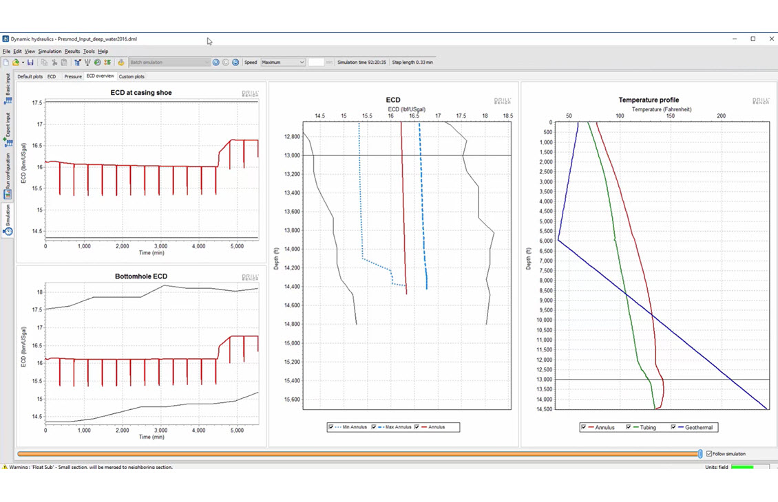 Drillbench dynamic drilling simulation