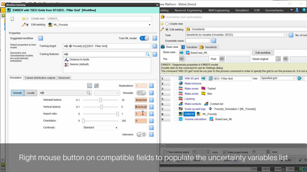 U&O Auto identify uncertainty parameters
