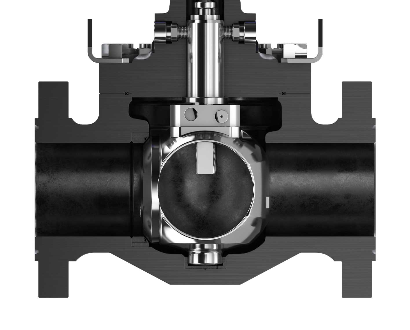 Image showing cutaway of the Orbit ball valve.