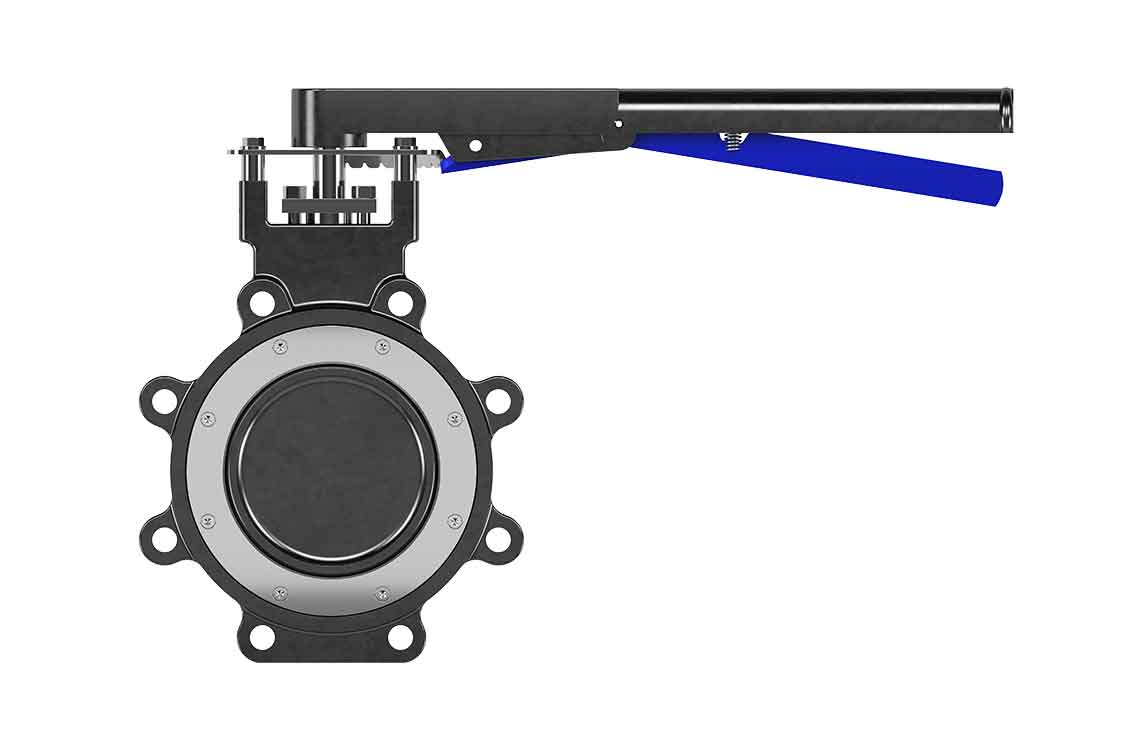 3D image of a butterfly valve