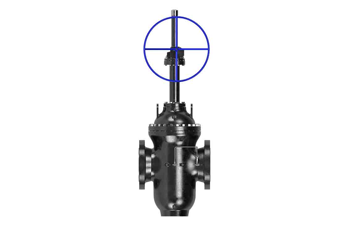 3D render of a gate valve