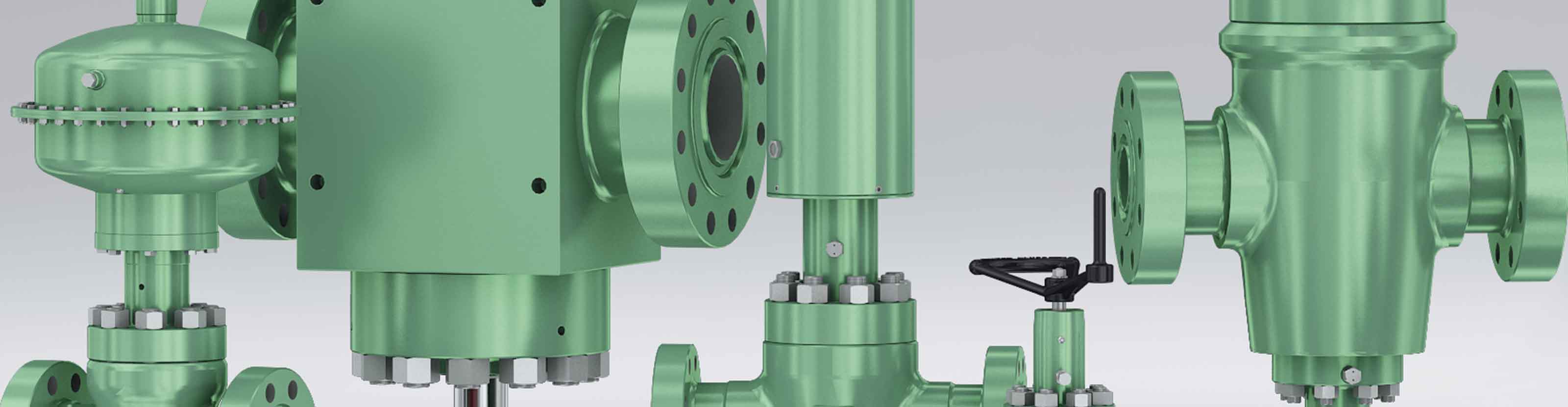 a collection of API Spec 6A gate valves