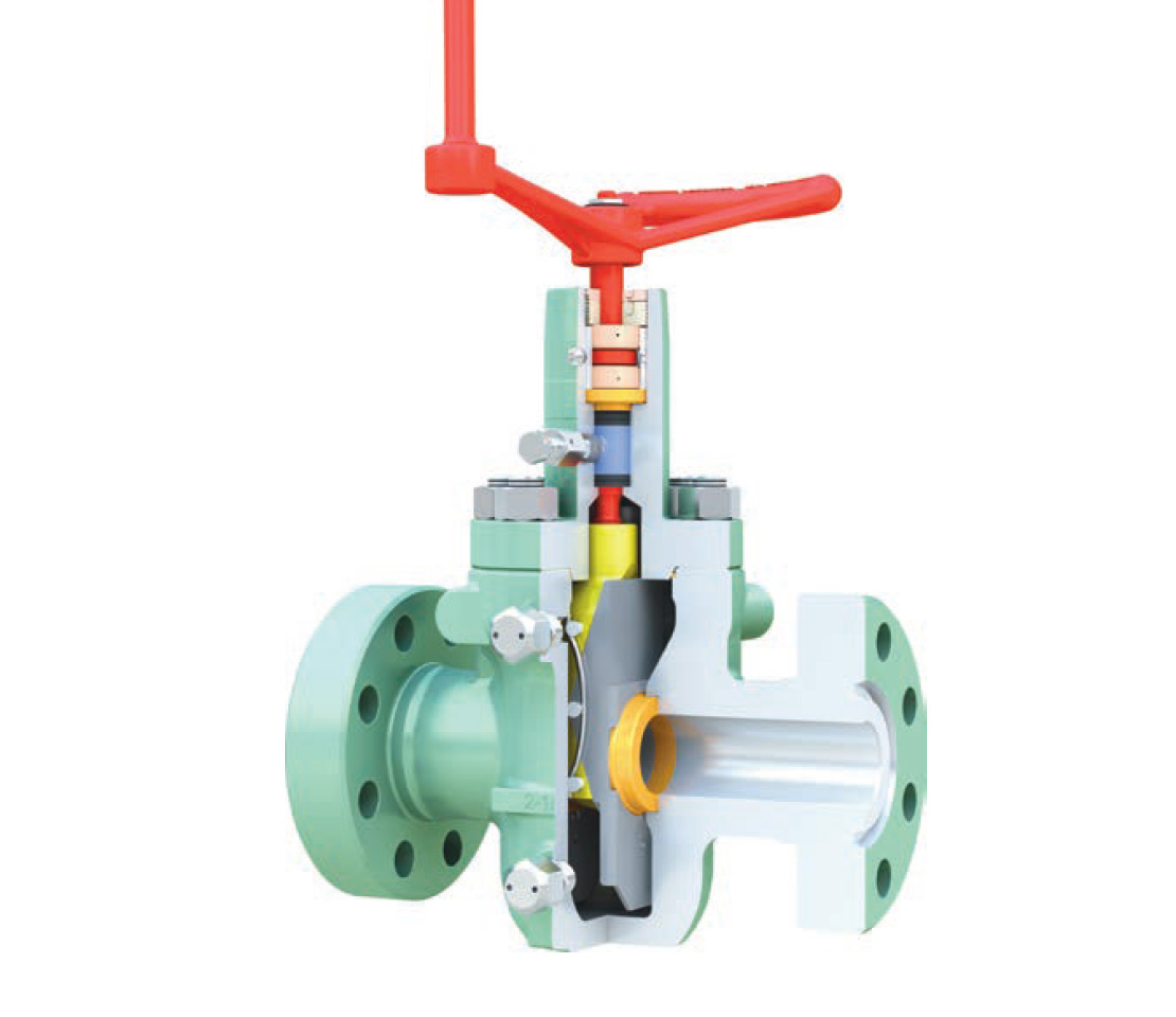 Cross section of a WKM M-HT gate valve