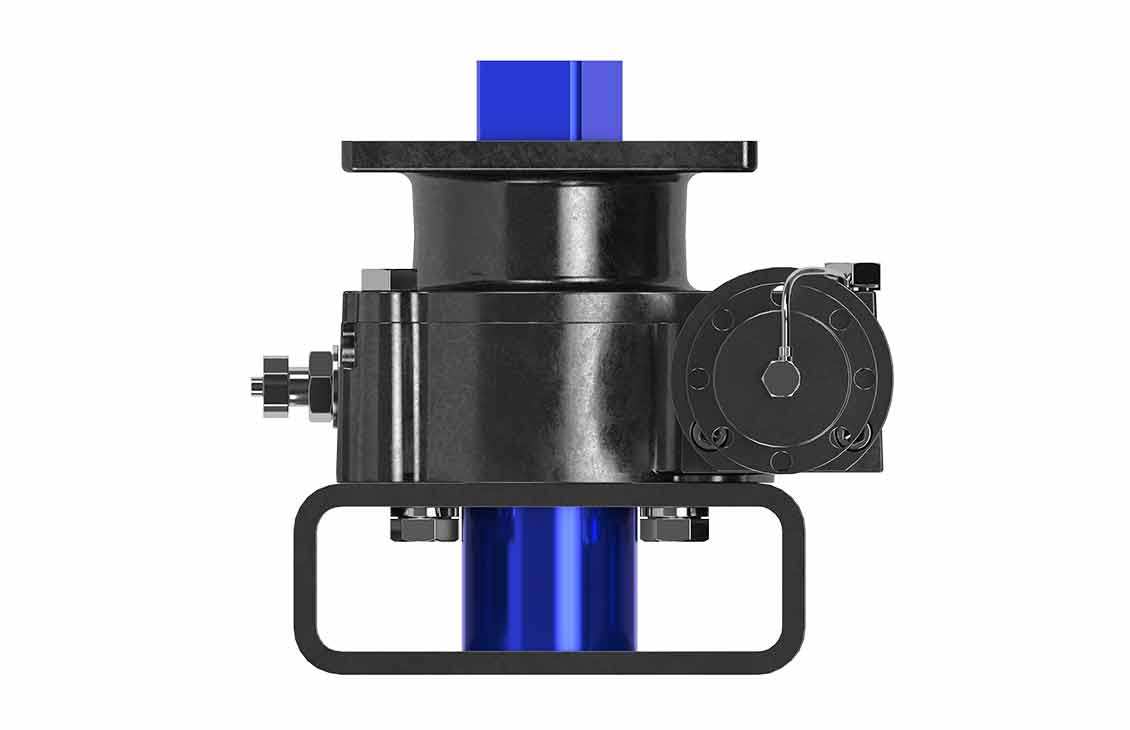A rendering of Dynatorque D-Lock valve-locking device.