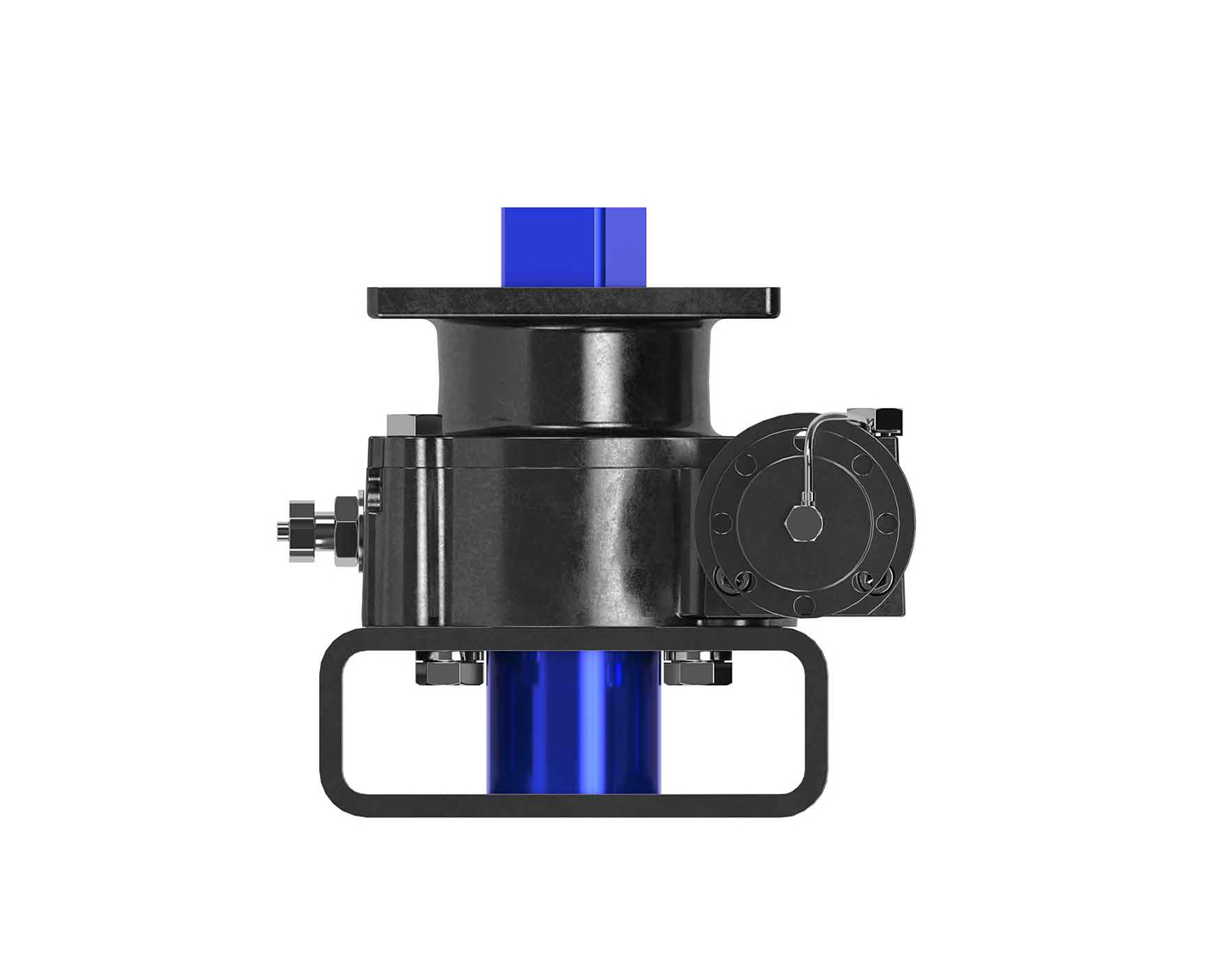 A rendering of Dynatorque D-Lock valve-locking device.