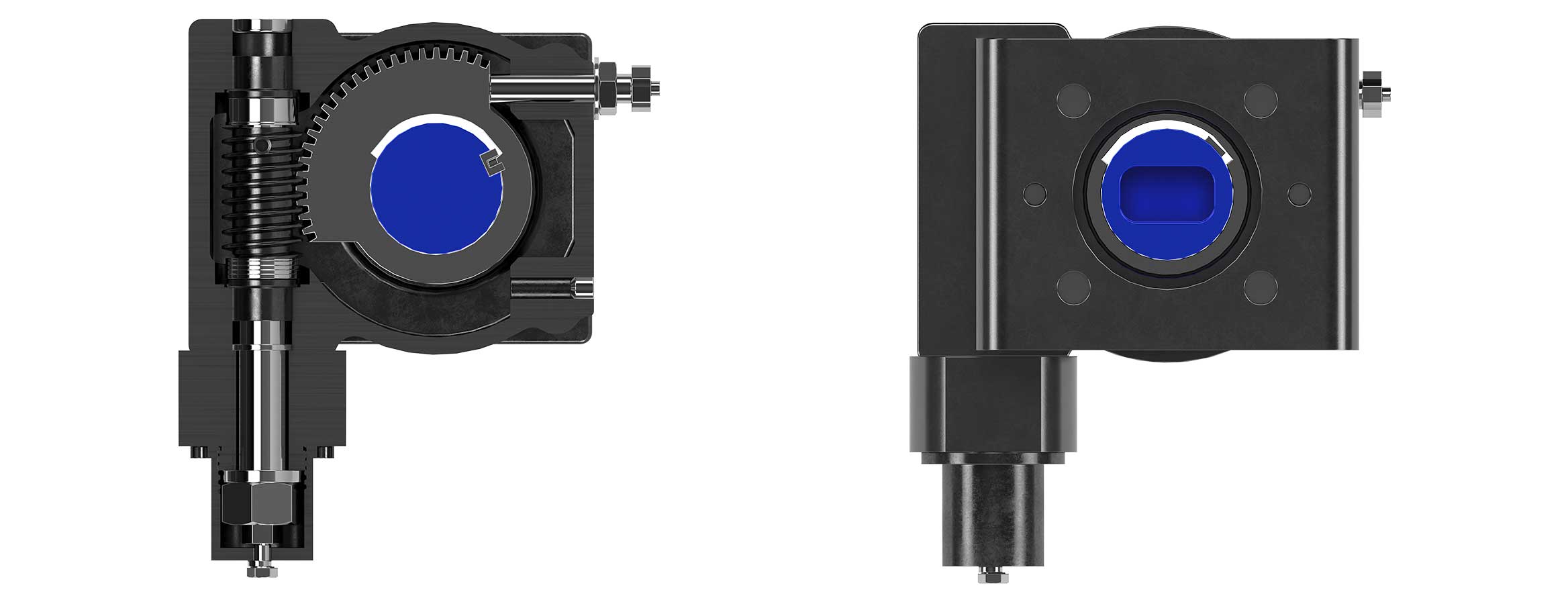 Cutaway views of a Dynatorque D-Lock device.