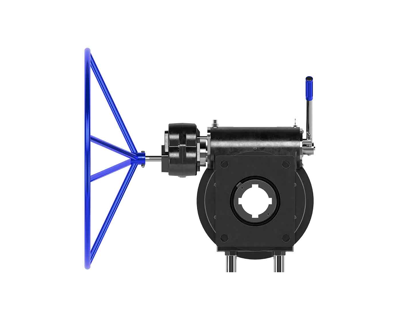 Rendering of a Maxtorque declutchable manual override gear.
