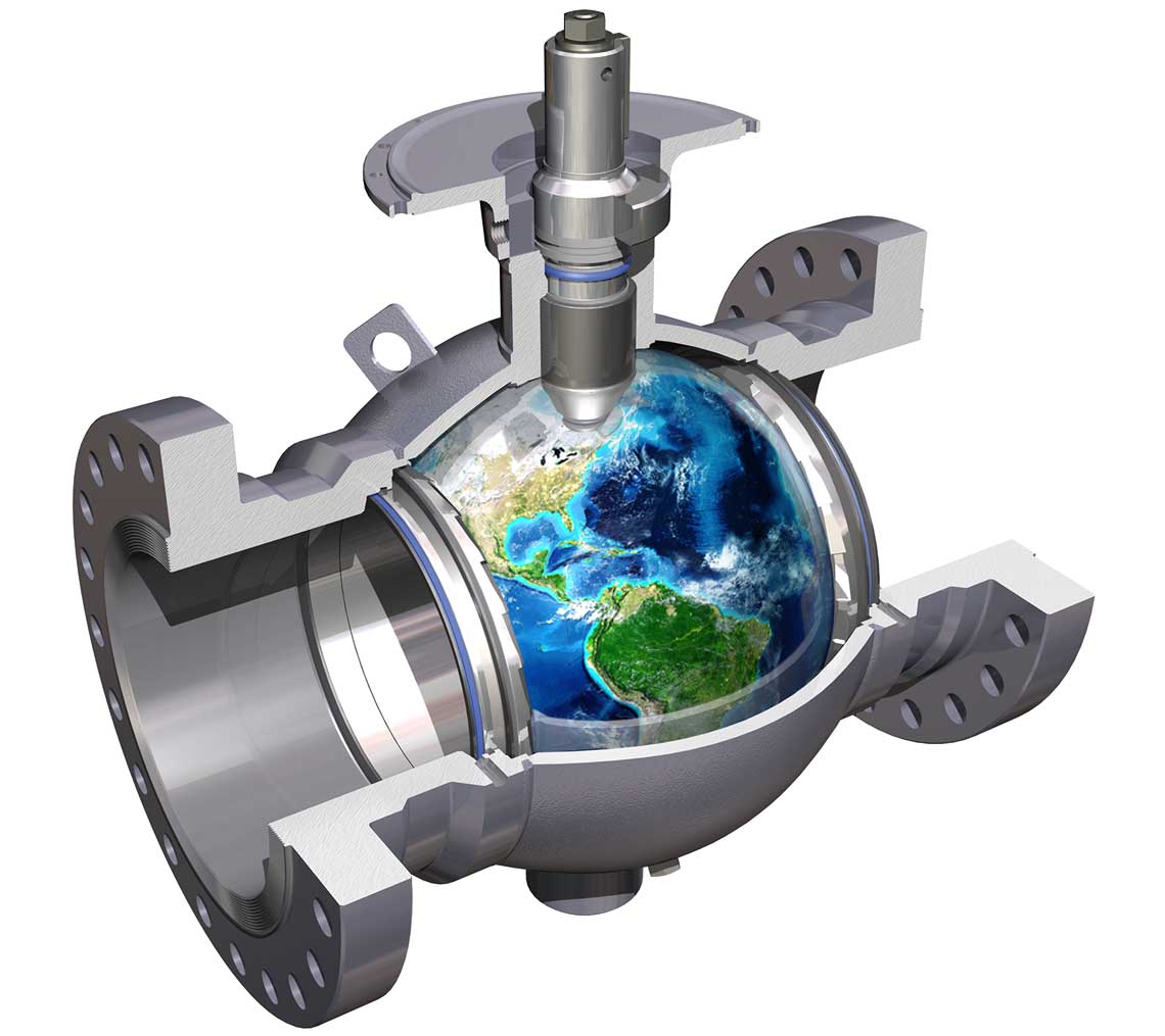 Cameron T30 Ball valve with a globe inside