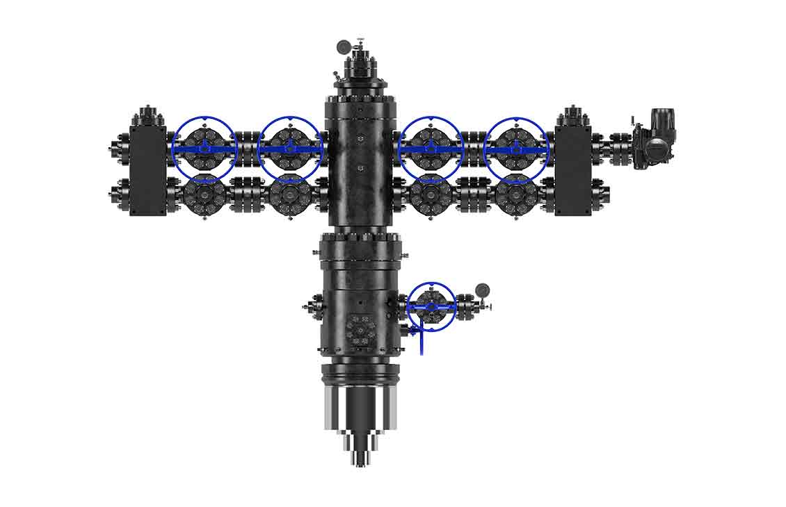 Rendering of Adapt universal lift-ready production tree configured for gas lift.