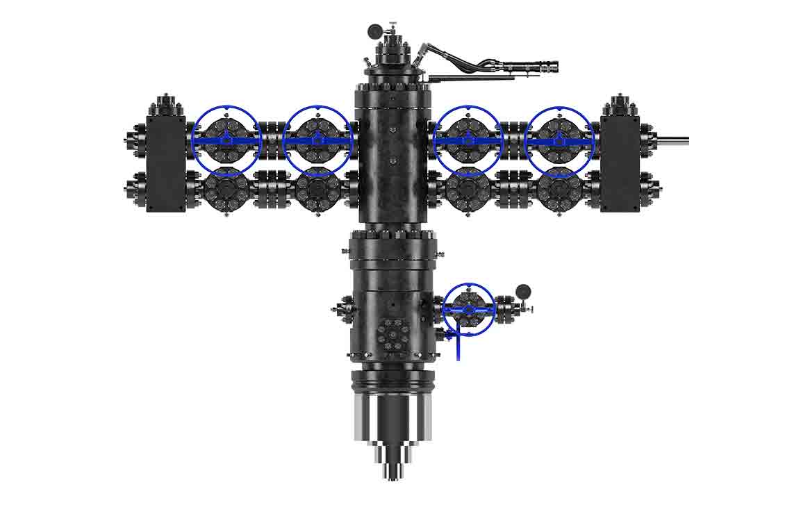 Rendering of Adapt universal lift-ready production tree configured for use with an ESP.