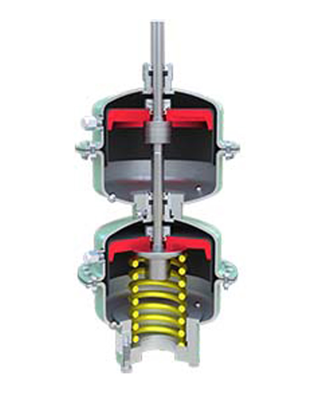 Cutaway of Saf-T-Gard Pneumatic Diaphragm Actuator MA1212 Series