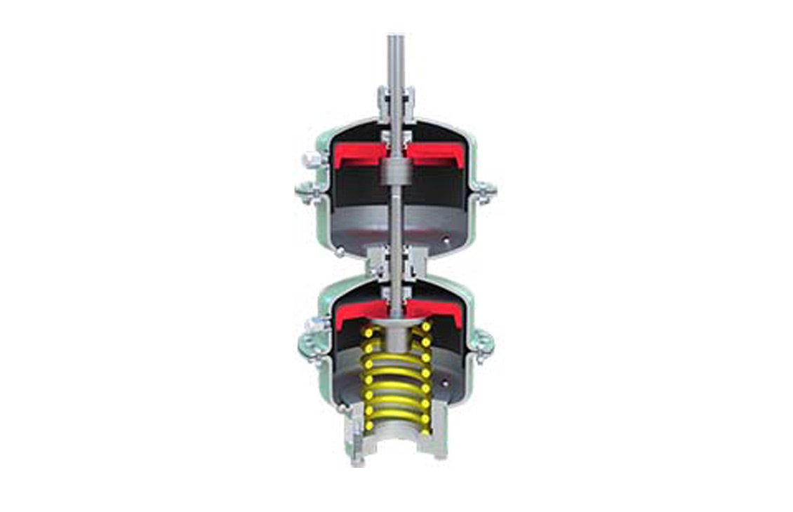 Cutaway of Saf-T-Gard Pneumatic Diaphragm Actuator MA1212 Series