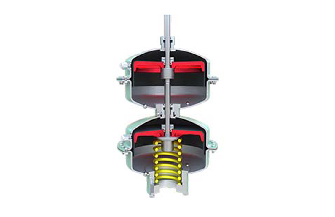 Cutaway of Saf-T-Gard Pneumatic Diaphragm Actuator MA16 Series