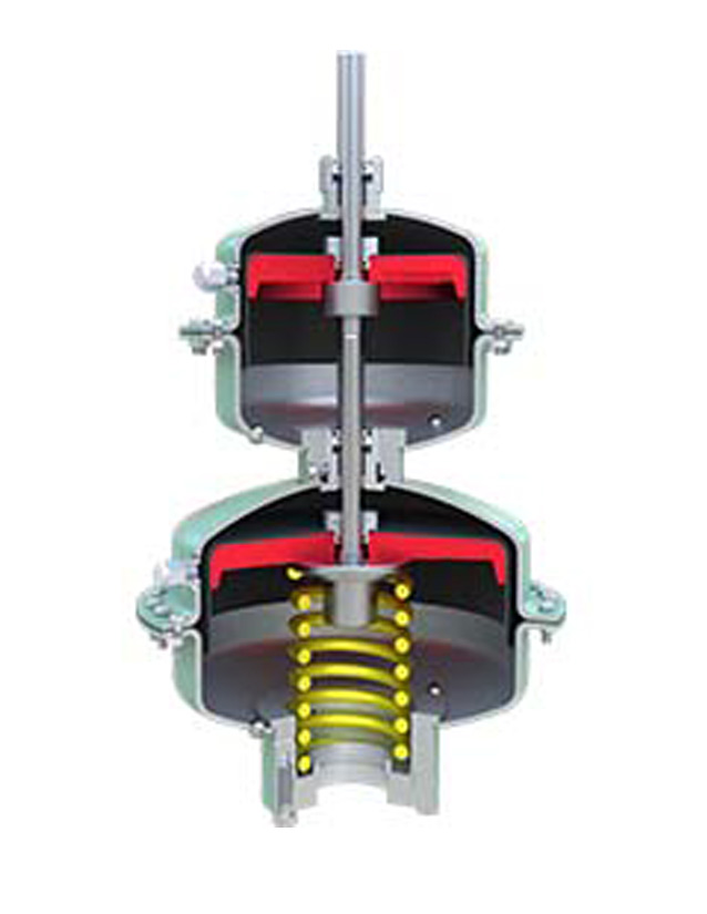Cutaway of Saf-T-Gard Pneumatic Diaphragm Actuator MA1612 Series