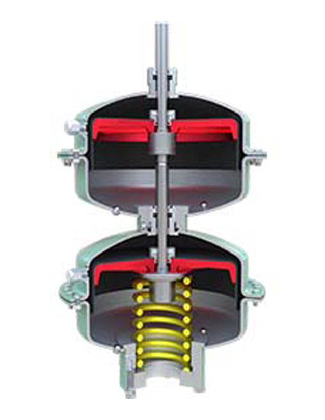 Cutaway of Saf-T-Gard Pneumatic Diaphragm Actuator MA1616 Series