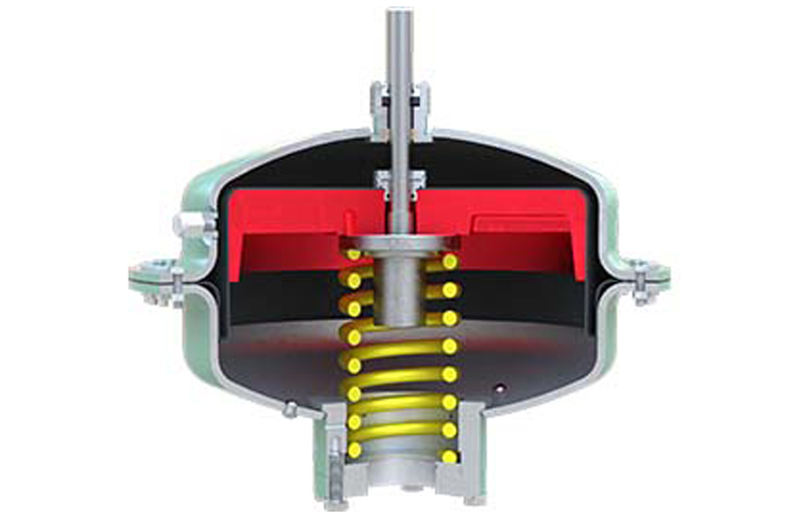 Cutaway of Saf-T-Gard Pneumatic Diaphragm Actuator MA20 Series