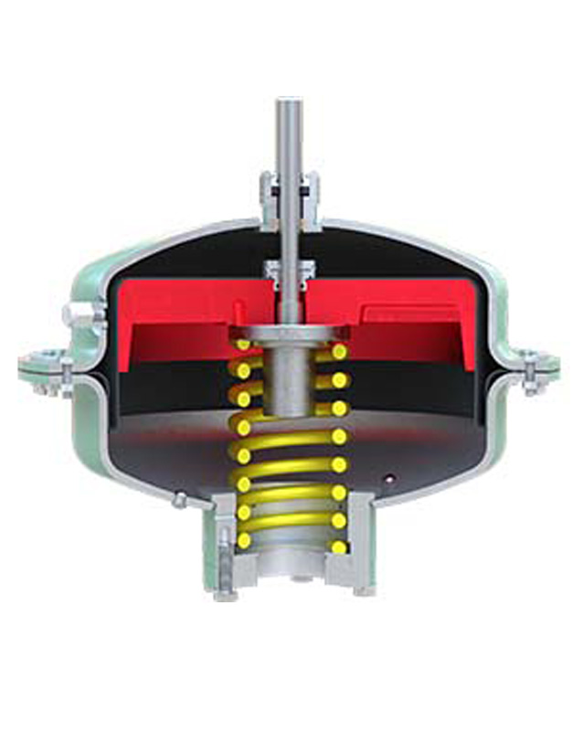 Cutaway of Saf-T-Gard Pneumatic Diaphragm Actuator MA20 Series