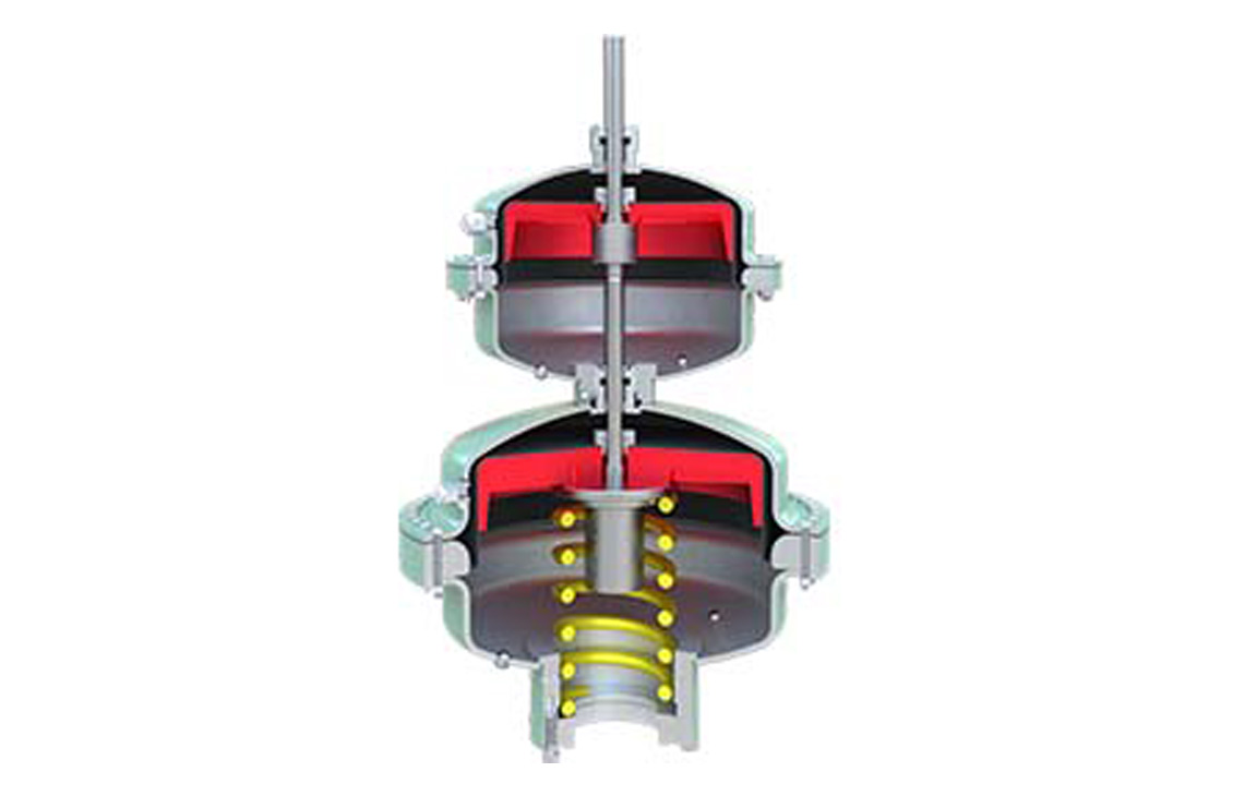 Cutaway of Saf-T-Gard Pneumatic Diaphragm Actuator MA2016 Series