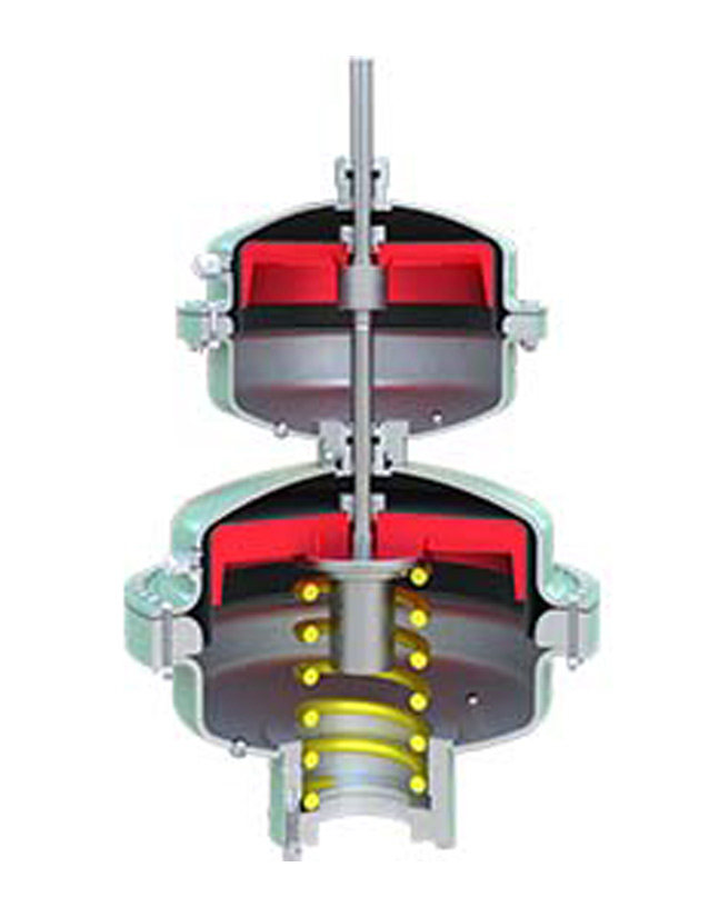 Cutaway of Saf-T-Gard Pneumatic Diaphragm Actuator MA2016 Series