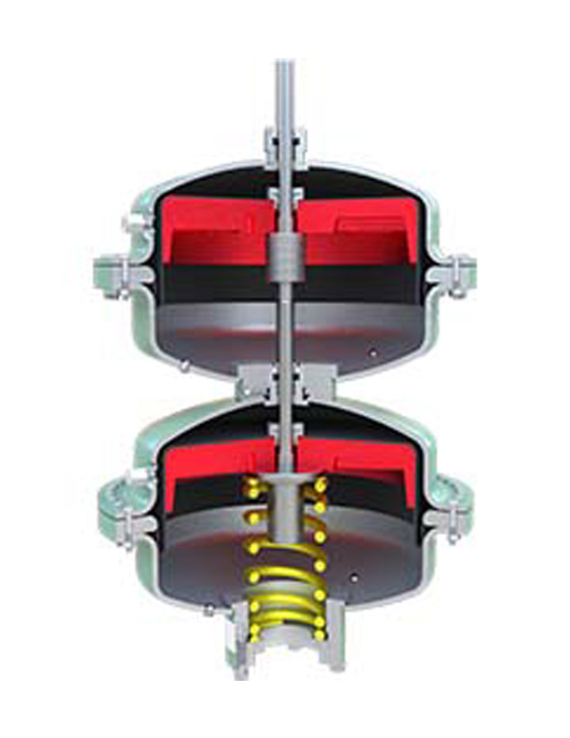 Cutaway of Saf-T-Gard Pneumatic Diaphragm Actuator MA2020 Series