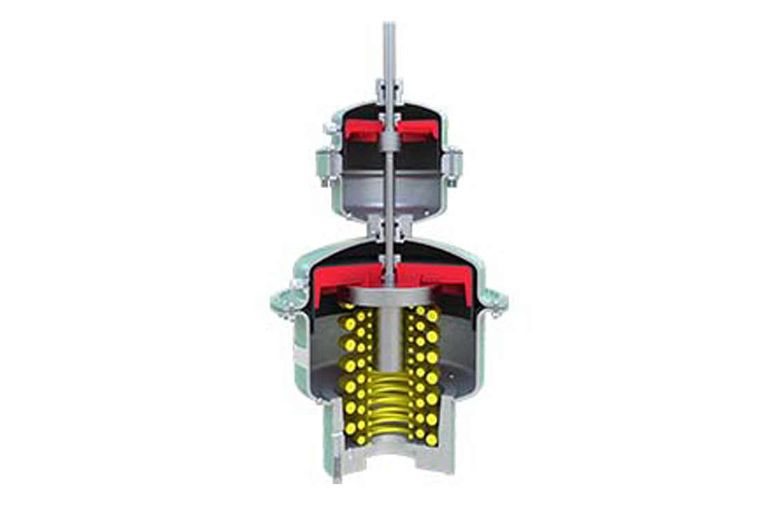 Cutaway of Saf-T-Gard Pneumatic Diaphragm Actuator MAW2012 Series