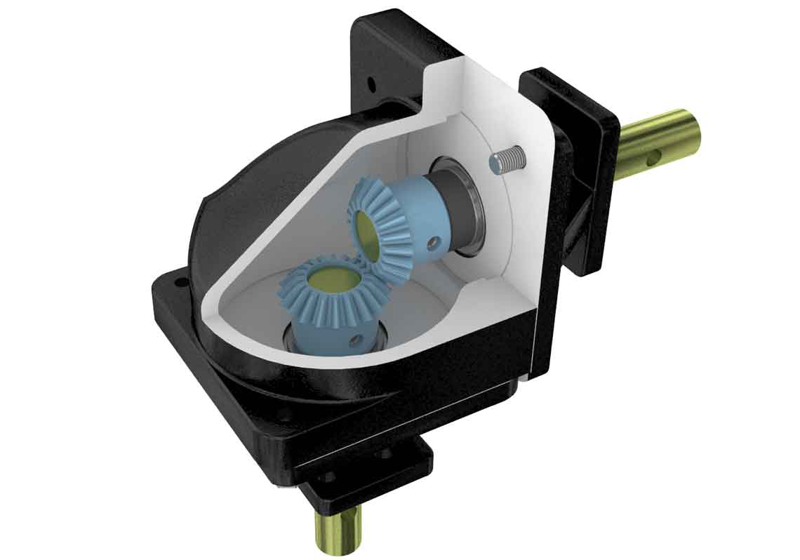 Miter gears.