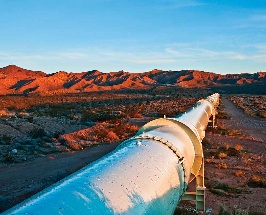 Pipeline in the field.