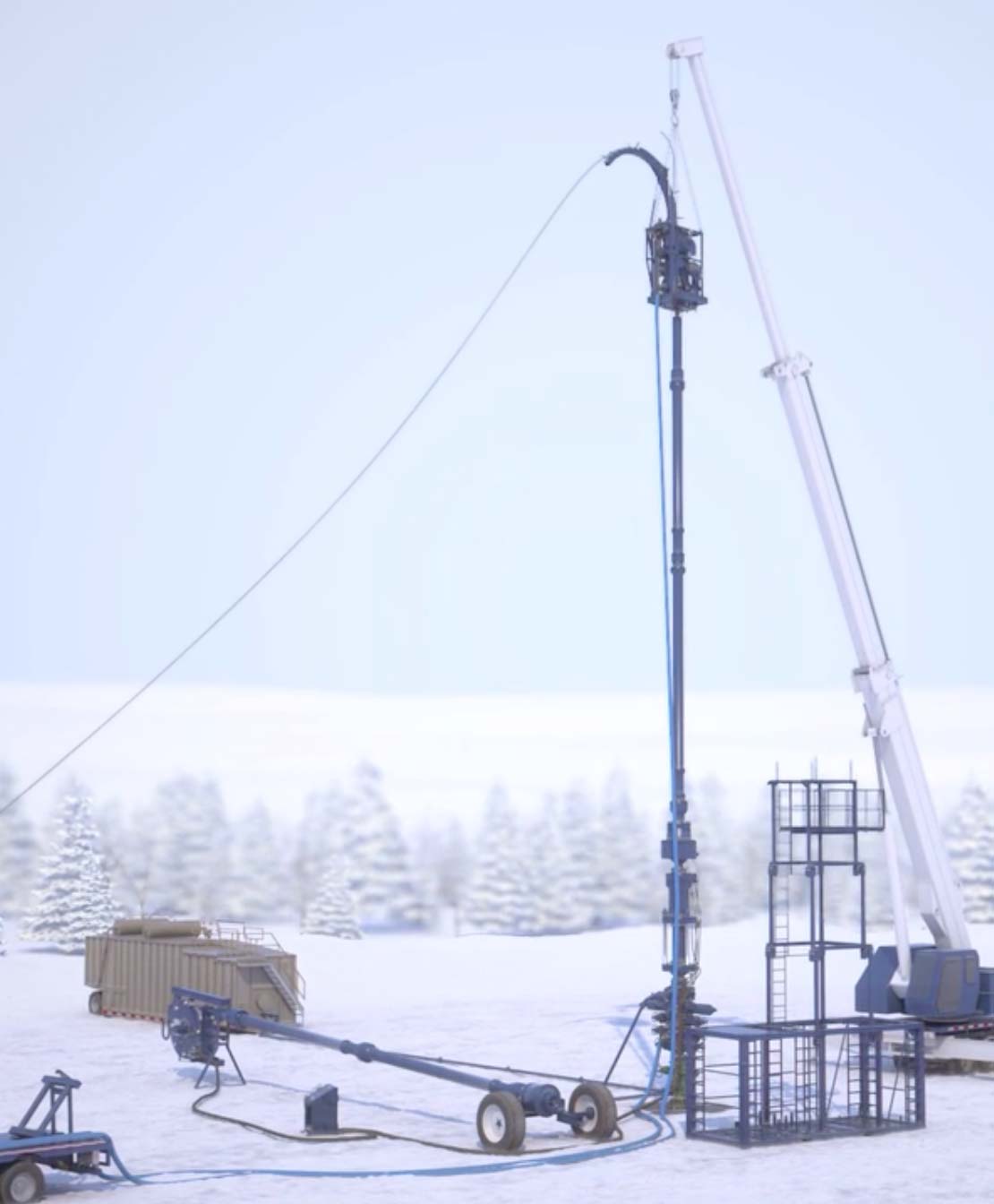 Pressure deployment coiled tubing system.