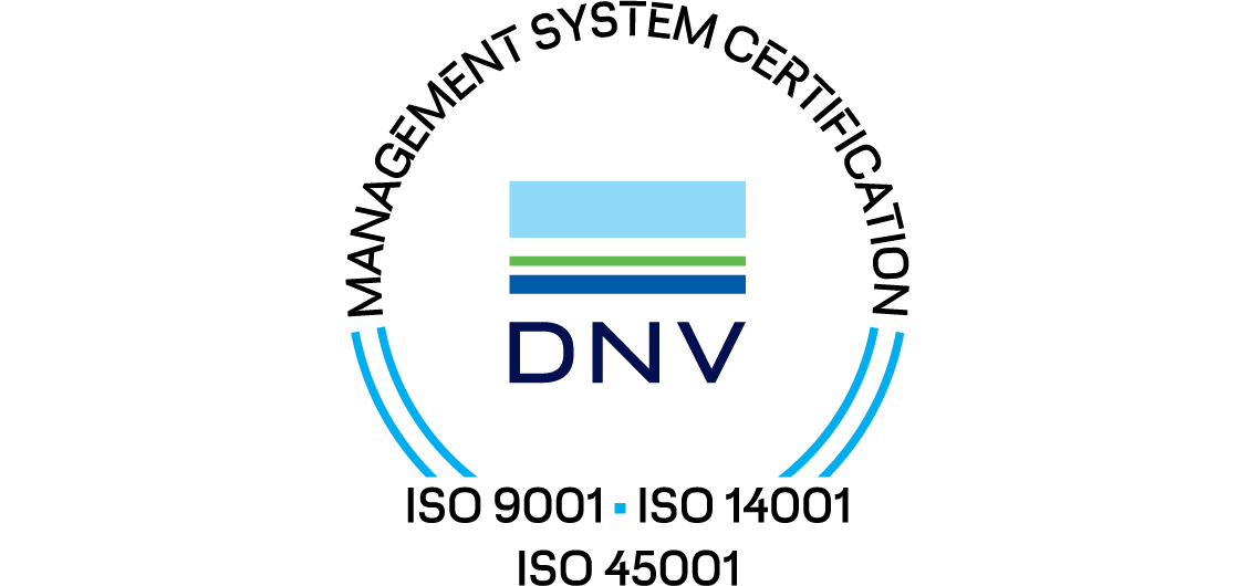 DNV GL management system certification seal for ISO 9001, ISO 14001, and ISO 45001