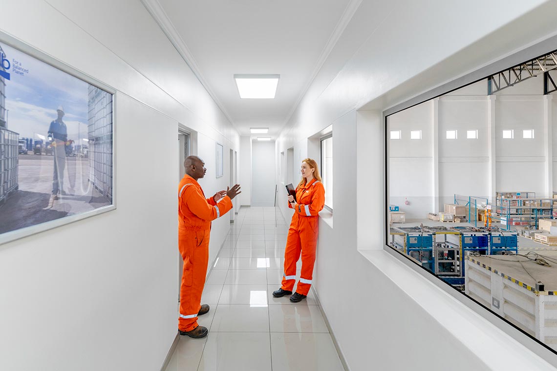 employees in a lab
