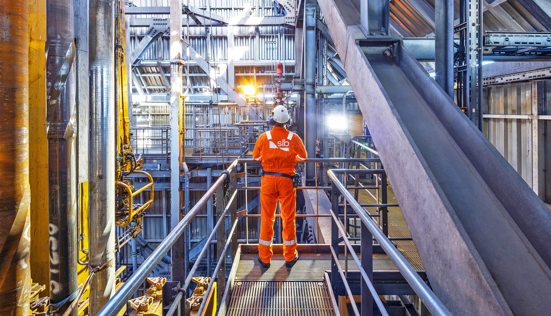 SLB operator on an offshore rig.